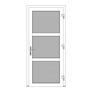 Kunststof loopdeur 1000 x 2100 mm 3-vaks isolatieglas Kunststof loopdeur 1000 x 2100 mm 3-vaks isolatieglas