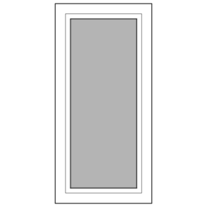 Enkel raam 800 x 1650 mm draaikiep