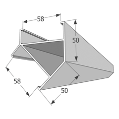 Hoekprofiel 135 graden