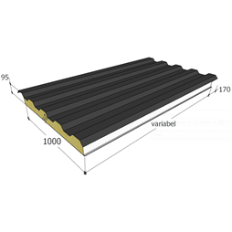 Geïsoleerde dakplaat