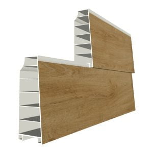 Kunststoffpaneele Profilbretter 58 mm Holzfarben