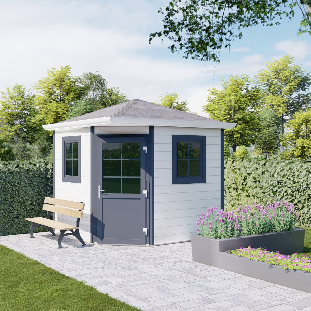 _valencia_ED_ER_wit_antraciet Kunststof tuinhuis Valencia enkele deur wit antraciet